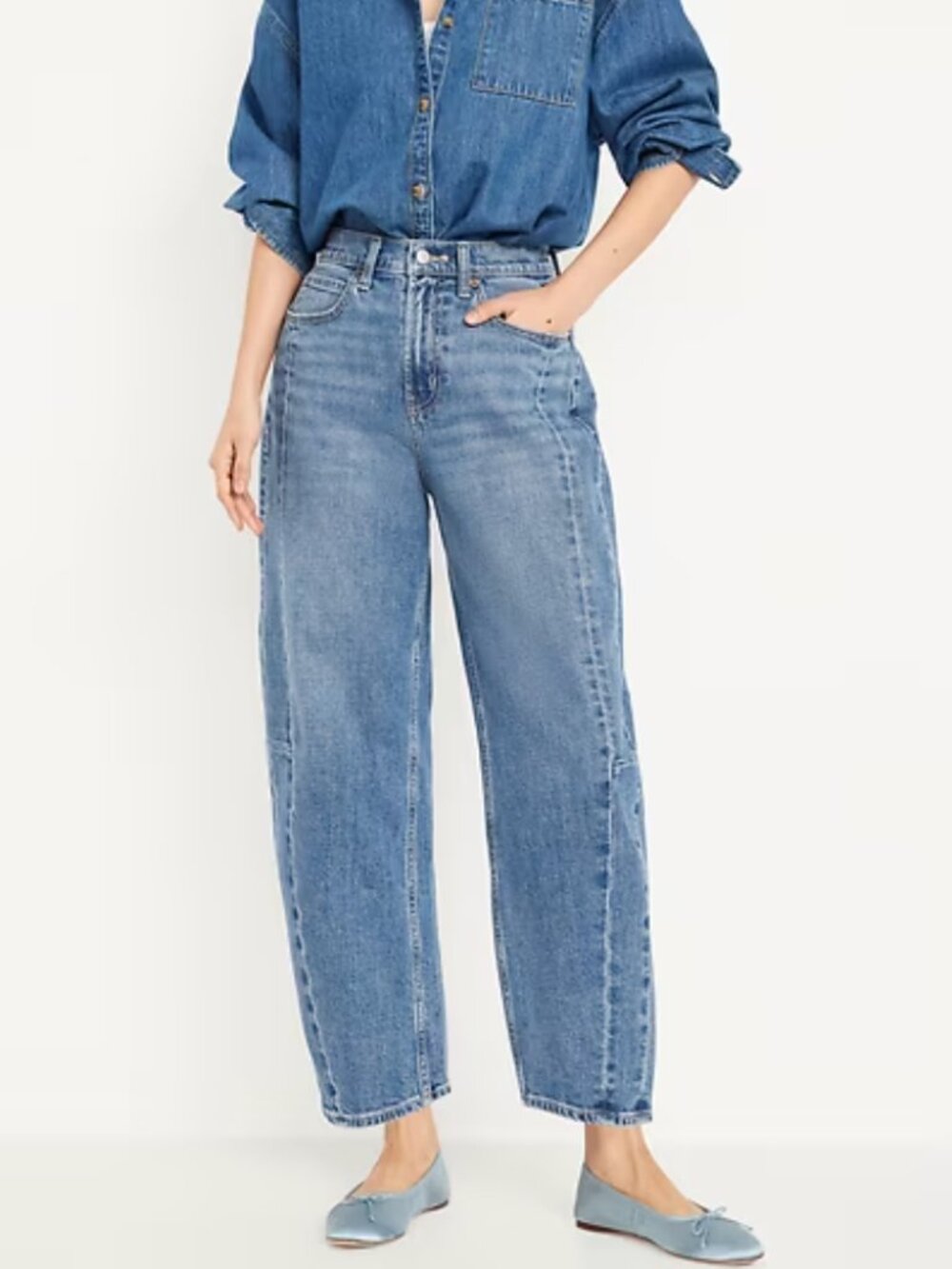 Old Navy High-Waisted Barrel Ankle Jeans